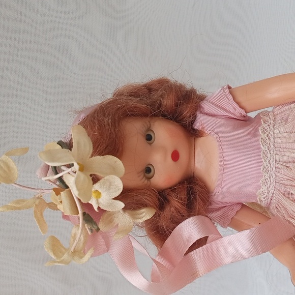 Collectible Vintage Storybook Doll Plastic Sleepy Eyes Pink #2 - Picture 4 of 16